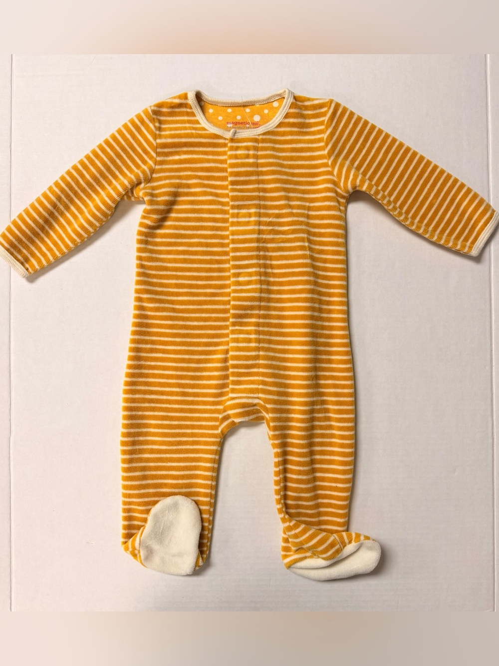 Magnetic Me Striped Velour Pajamas 3-6